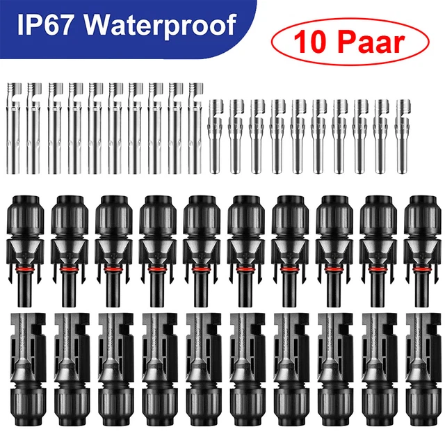 10 paia spina solare fotovoltaica MC4 spina cavo solare 4/6 mm2 presa connettore frizione
