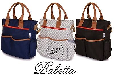 Babetta Durable Lightweight Luxury Baby Diaper Tote Changing Bag with Change Mat