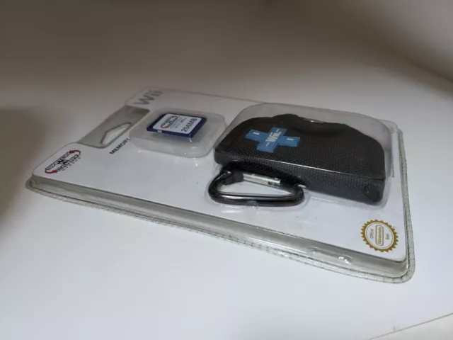 NEU Offizieller Original-Zubehör-Hersteller Nintendo Wii 256 MB Speicherkarte schwarz Hülle #F37 3