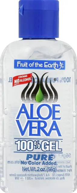 Fruit Of The Earth 100% Pure Aloe Vera Gel Moisturize Sunburn & Dry Skin 2 oz