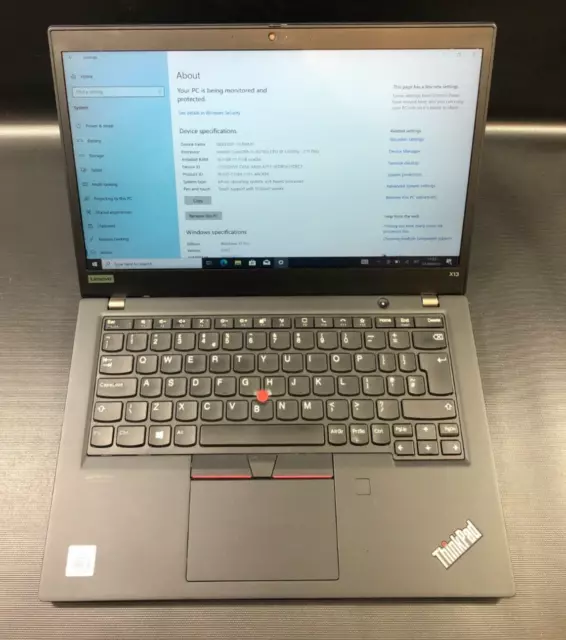 Lenovo ThinkPad X13 Laptop 13.3"  i5 10th Gen - 256GB SSD, 16GB RAM, Touchscreen