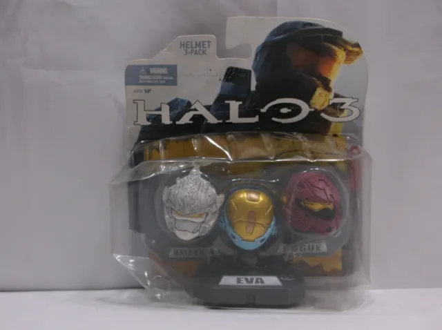 Halo 3 Collection Mini Helmets Mcfarlane Toys, HAYABUSA / EVA / ROGUE, 3-pack