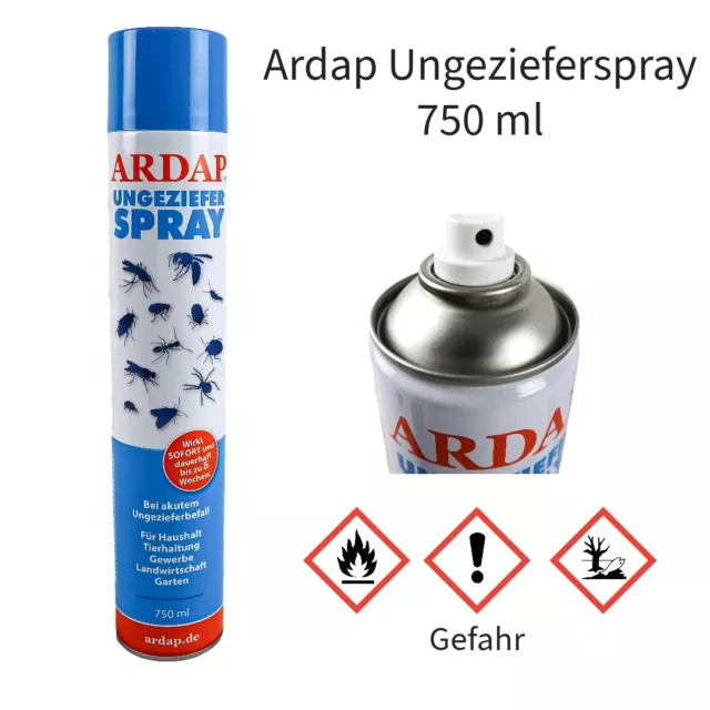 Ardap Ungezieferspray 750 ml Insektenbekämpfung Spinnenspray Ameisenspray