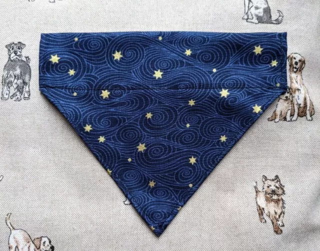 Dog Collar bandana "Starry Night" 100% of the cost of item goes to Charity