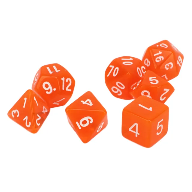 Mini Polyhedral Dice Set 7pcs Clear Numbers Polyhedral Dice With Case For Board