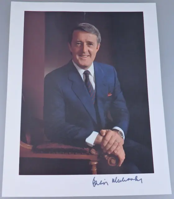 Autografo Brian Mulroney politico canadese primo ministro 1984-1993 (96125)