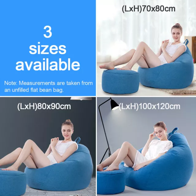 Extra Large Bean Sofa Cover Bag Chairs Couch Indoor Lazy Lounger For Adults Kid/