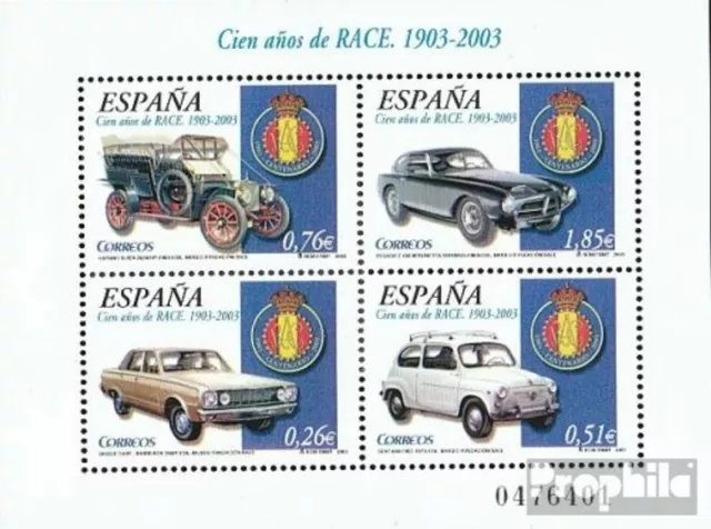 Spanien Block118 (kompl.Ausg.) postfrisch 2003 Automobilclub