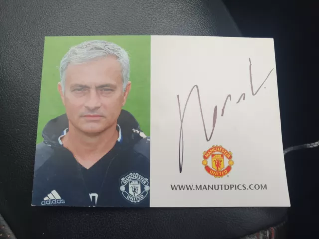 Genuine Autograph Jose Mourinho Signed  Photo Manchester United  Ex Manager rare