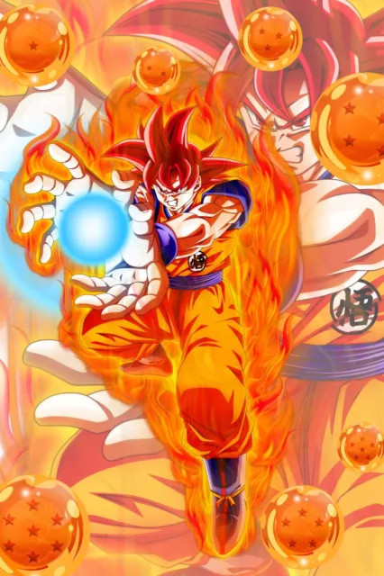 Dragon Ball Poster Goku SSJ for the first time in Namek 12inx18in Free  Shipping