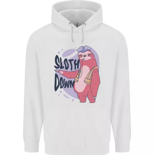 Felpa con cappuccio bambini Sloth Down Policeman divertente