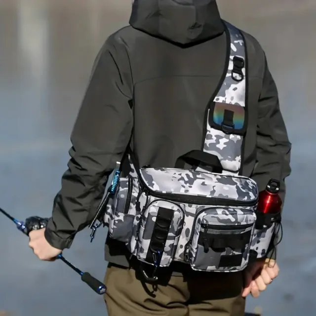 FISHING BACKPACK TACKLE Sling Bag - Fishing Backpack with Rod Holder for  Men $32.22 - PicClick