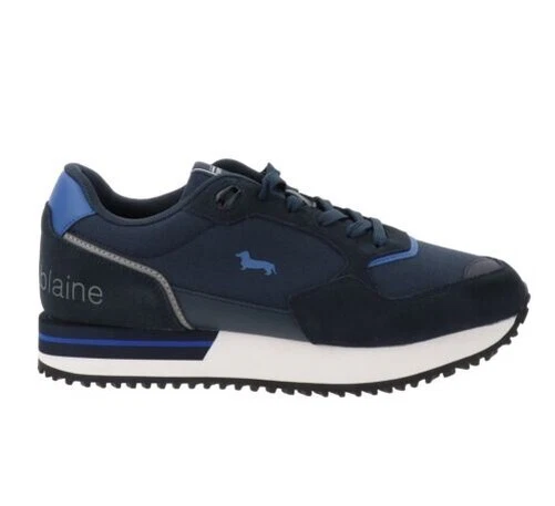Harmont & Blaine Chaussures EFM232.030.6040 Baskets Homme en Cuir et Tissu