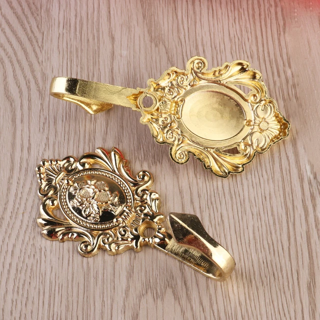 2 Pcs Drapery Tie Back Hooks Curtain Holdback Curtains Towel Shower 2