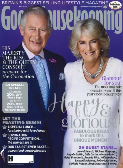 Good Housekeeping Magazine, King Charles III Coronation, Queen Camilla, May 2023
