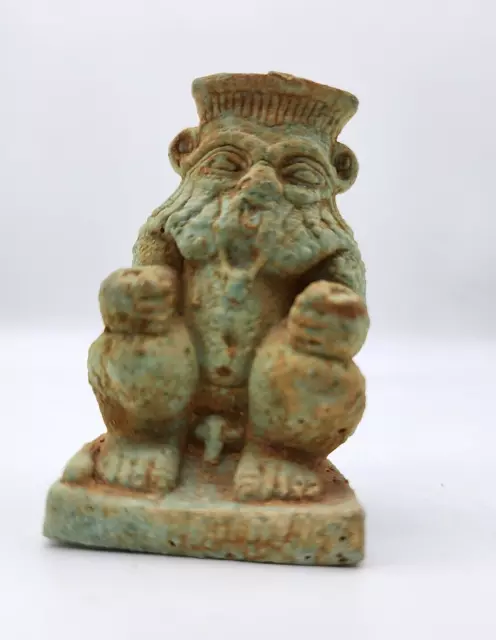 Rare Egyptian BES Goddess Statue Vintage Unique Handmade Stone Figure Bazareg