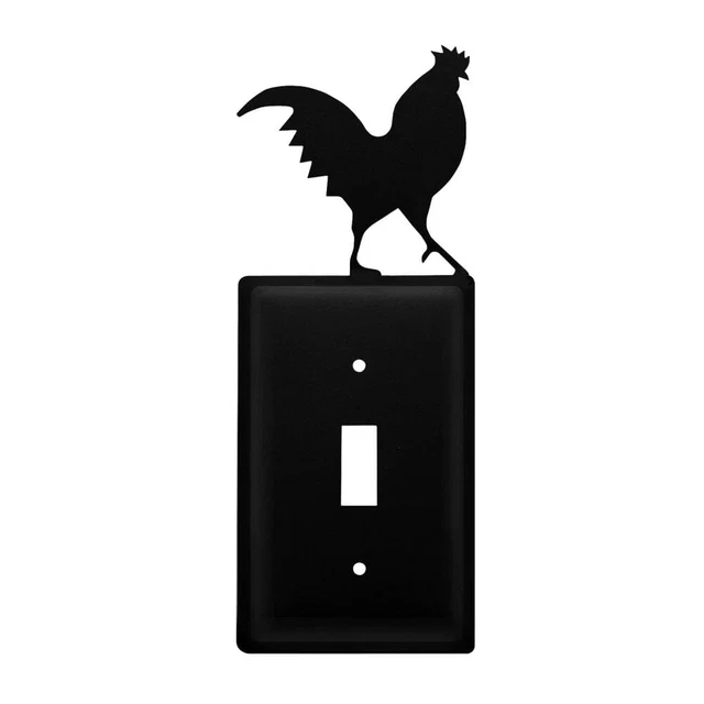 Chicken Rooster Single Switch Plate Cover Wrought Iron Farm Farmhouse  Decor