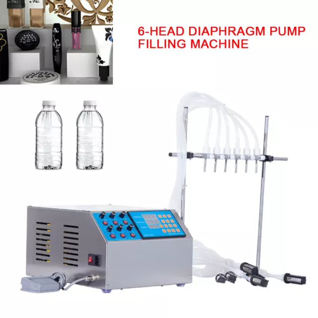 6 Heads Semi-automatic Liquid Filling Machine Electric Bottle Filler Stainless