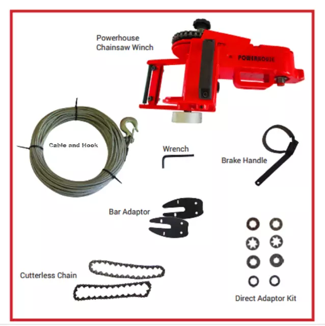 Powerhouse Lewis Chainsaw Winch (8,000 lb capacity) Kit