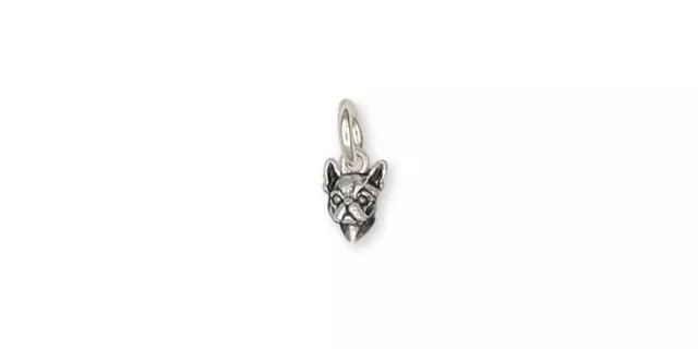Boston Terrier Charm Jewelry Sterling Silver Handmade Dog Charm B01-C