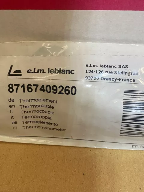 1pc x thermocouple équipé GL5 V.1 87167409260 elm leblanc