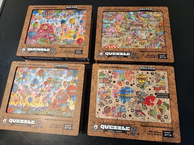 Quezzle Puzzle Amazing Cappadocia Pack 1-4 Unidragon Wood - Quest AND Puzzles