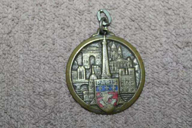 Original WW2 U.S. GI's Bringback "Paris" (France) Metal Necklace Charm