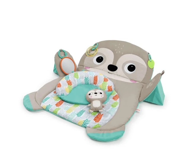 Bright Starts Tummy Time Sloth Activity Mat - Prop & Play Babies, Unisex