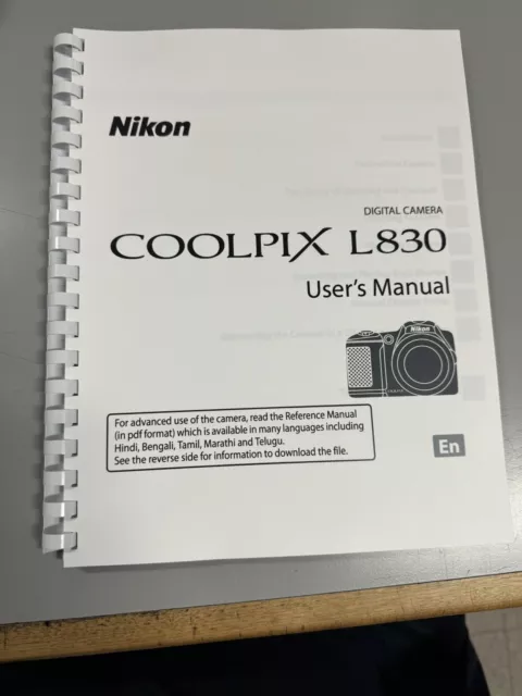 Cámara digital Nikon Coolpix L830 MANUAL DEL USUARIO