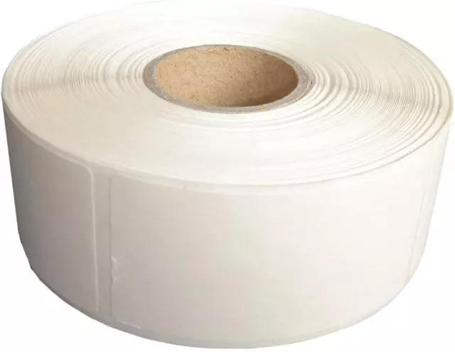 Blank White 1 X 2 Inch Dissolvable Labels for Food Rotation Prep Roll of 500 (1