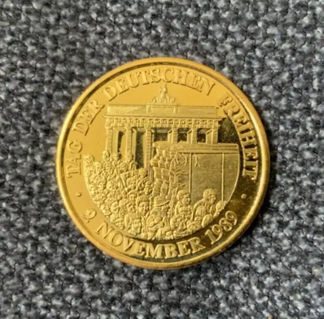 Tag der deutschen Freiheit 9. November 1989 Wendepunkte Medaille Ø 30 mm