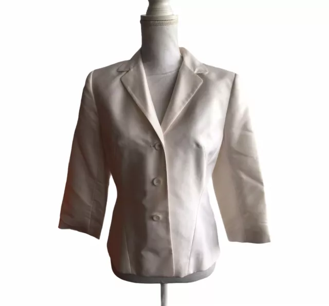 Ann Taylor 100 % raw silk elegant blazer