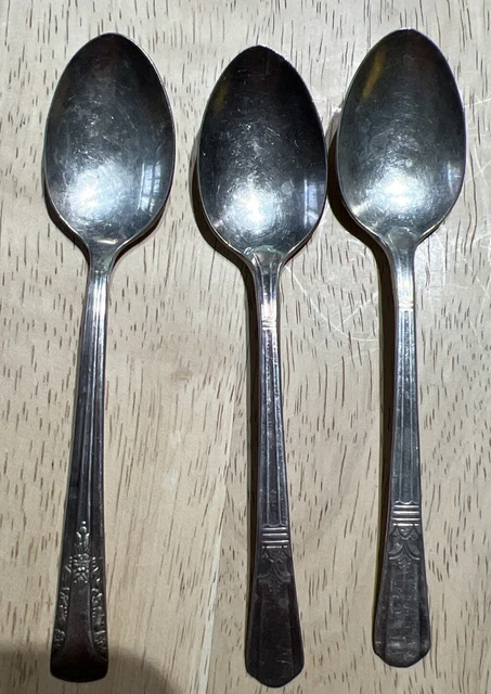 SET OF 2 Court Silver Plated Spoons 1 Camelia Silver Plated Spoon 16.71 PicClick AU
