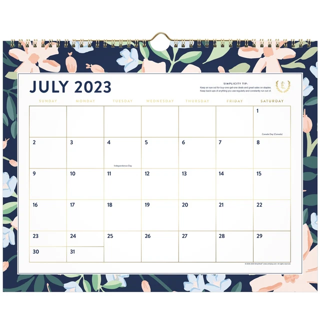 SIMPLIFIED BY EMILY Ley for ATAGLANCE Academic 20232024 Monthly Wall