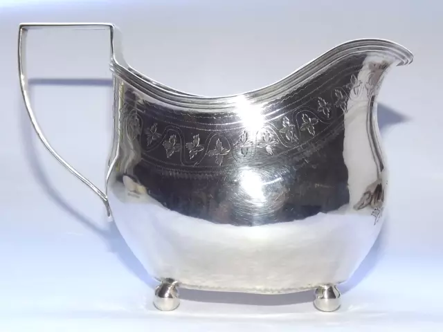 George Iii Sterling Silver Jug, Gravy Jug, Cream Jug, John Linnit London 1812