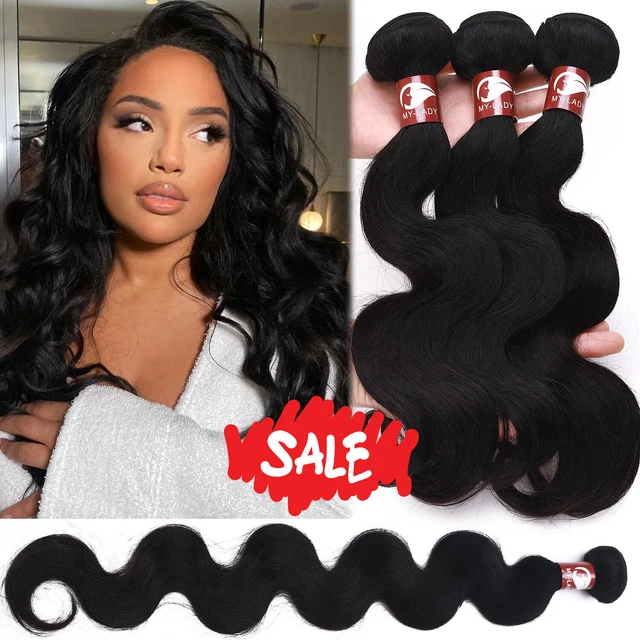 10A Brazilian Virgin Human Hair Bundles Hair Extensions Straight/Body Wave Weft