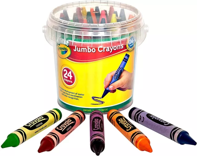 Crayola My First Jumbo Crayons With Storage Tub 24 pack | NEW FREE SHIPPING AU 2