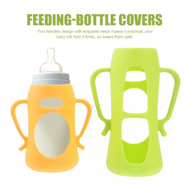 2 Pcs Baby Bottle Drop Protection Holder for to Silicone Case 3