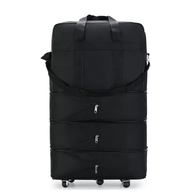 2 Pack 3 layer Expandable Rolling Wheeled Duffle Bag Luggage Spinner Suitcase 6