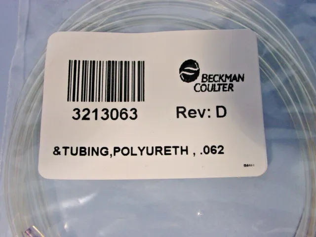 *2 Genuine Beckman Coulter 3213063 Rev: D Tubing, .062 (QTY 2) 3