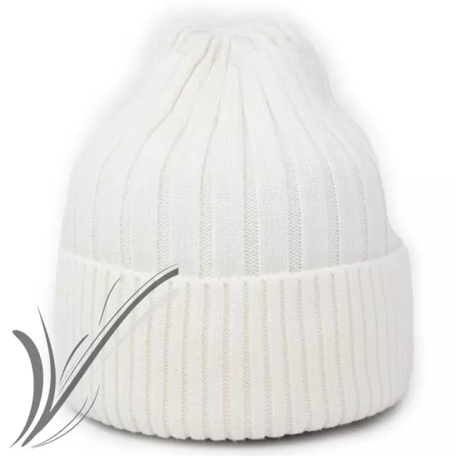 Cappello Invernale bianco Zuccotto Cuffia Berretto da Uomo Donna Caldo inverno