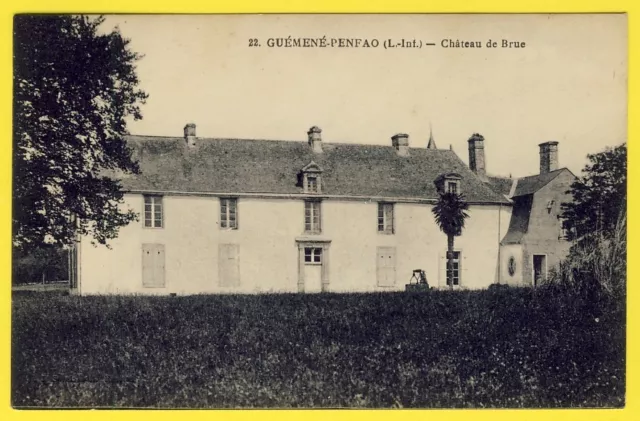 cpa RARE 44 - GUÉMENÉ PENFAO (Loire Atlantique) CHÂTEAU de BRUE Puits