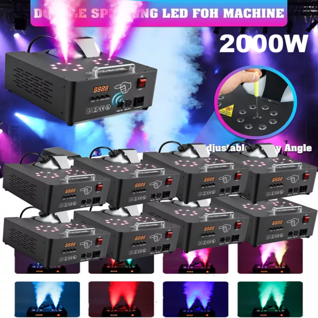 2000W Nebelmaschine DMX RGB 16 LED Bühnenlicht Vertikal Upspray Effekt DJ Party