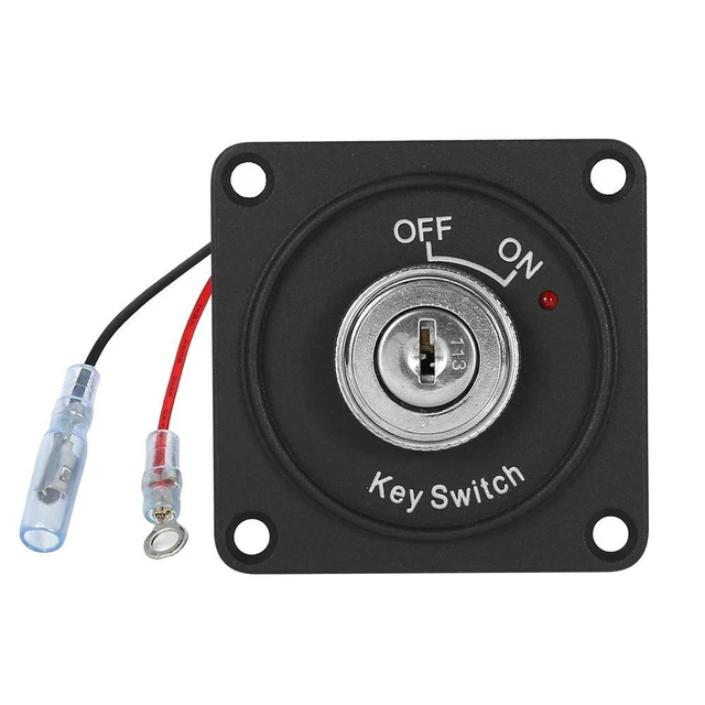 ON/OFF 2 POSITION Key Switch DC 12V 10A Marine Boat Ignition Switch ...