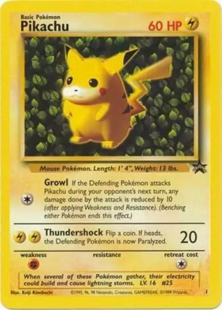 Pikachu - 1 - Pokemon Wizards Black Star Promos Card NM
