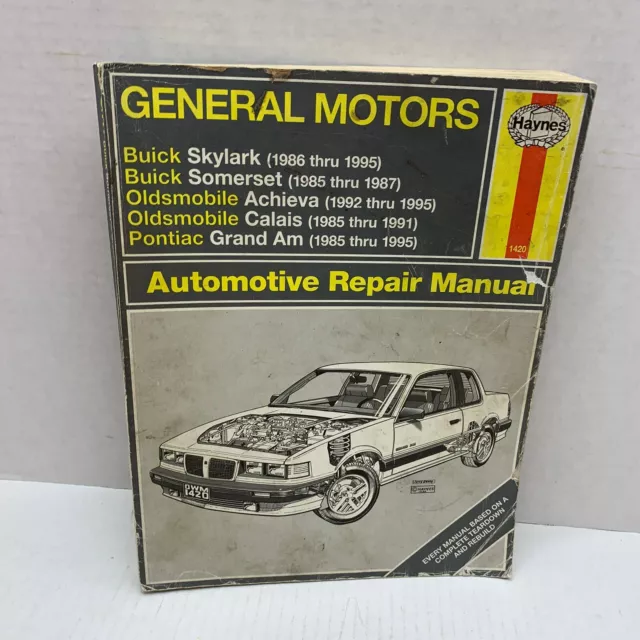 Repair Manual for Buick Skylark 86-95 Somerset 85-87 Grand Am 85-95 Calais 85-91