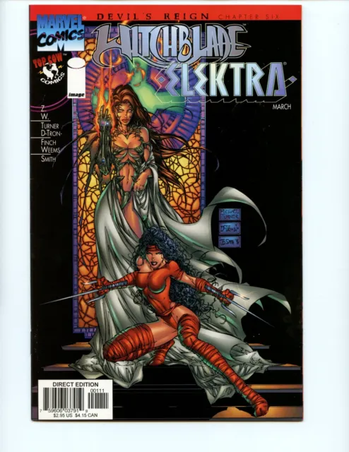 Devils Reign #6 Comic 1997 VF/NM Elektra Witchblade Image Marvel Crossover Comic