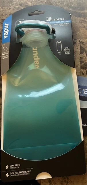 NEW VAPUR Anti-Bottle .7L/23oz Collapsible BPA Free Water Bottle MALIBU TEAL