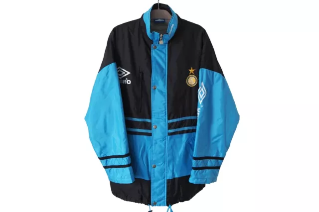 Vintage Inter Milan FC UMBRO Jacket 90's Size L big logo football sport jacket