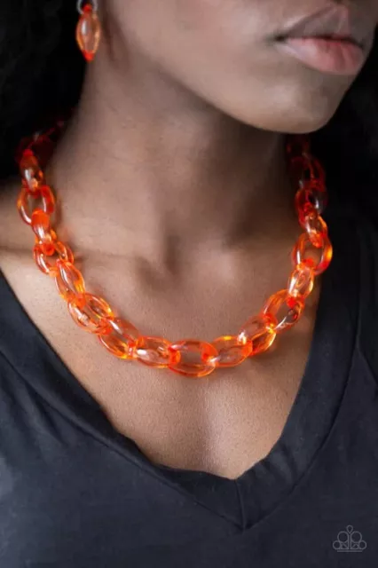 paparazzi orange necklace